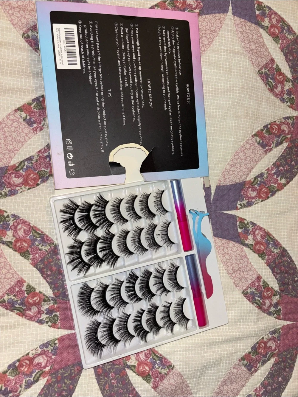 Luxury Black False Lash Collection with Applicator - 10-Pair Set